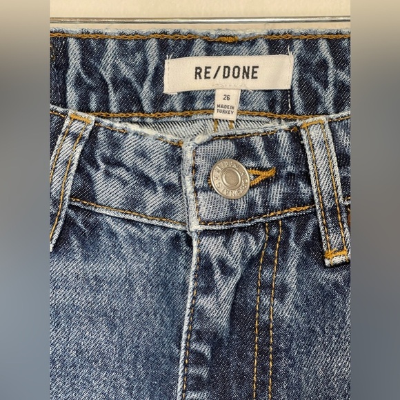 RE/DONE Jeans Women’s Size 26 70s Cigarette Straight Jeans in Destroyed Mar - Picture 6 of 12